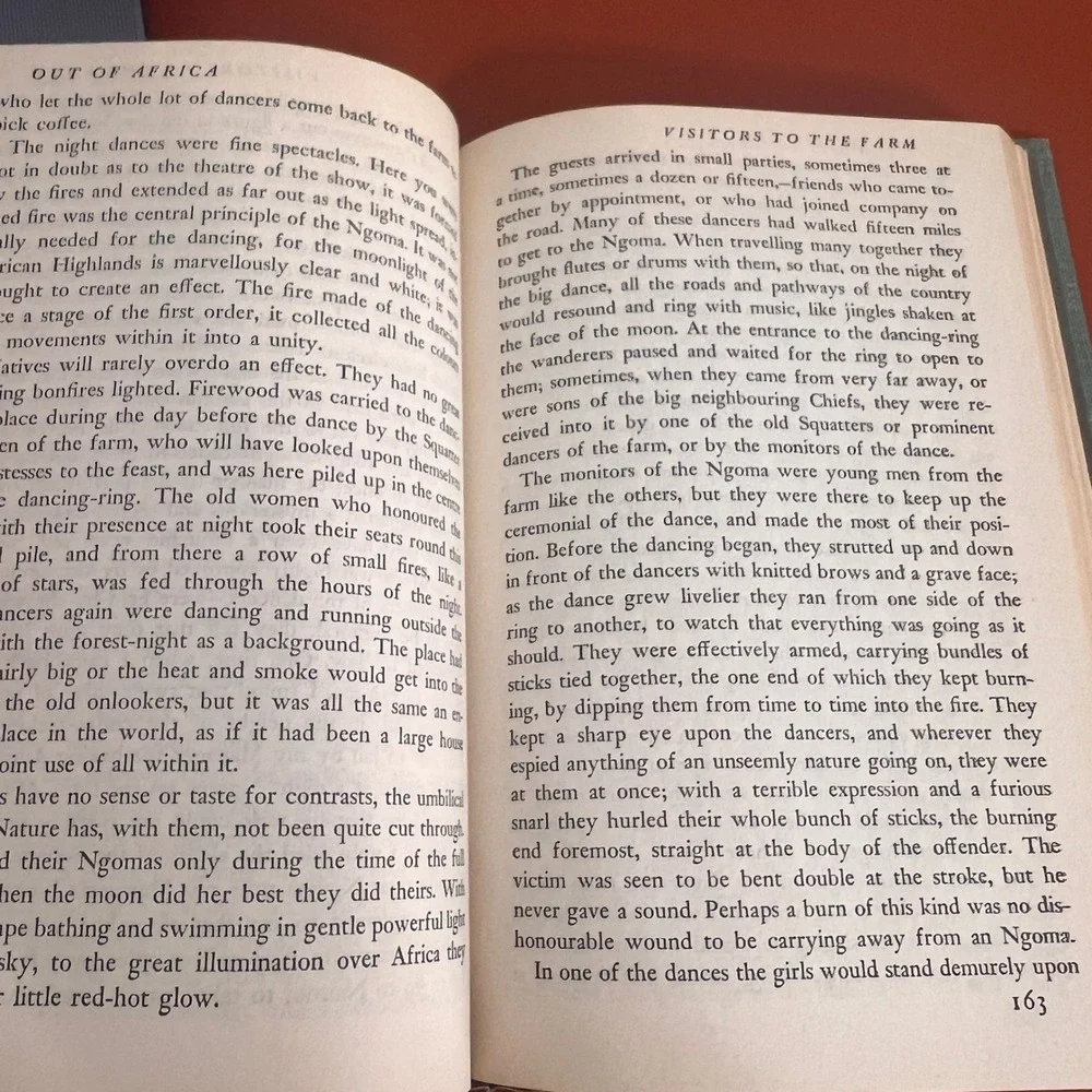 Out of Africa Isak Dinesen Modern Library 1952 Hardcover Green Cloth Vtg Book
